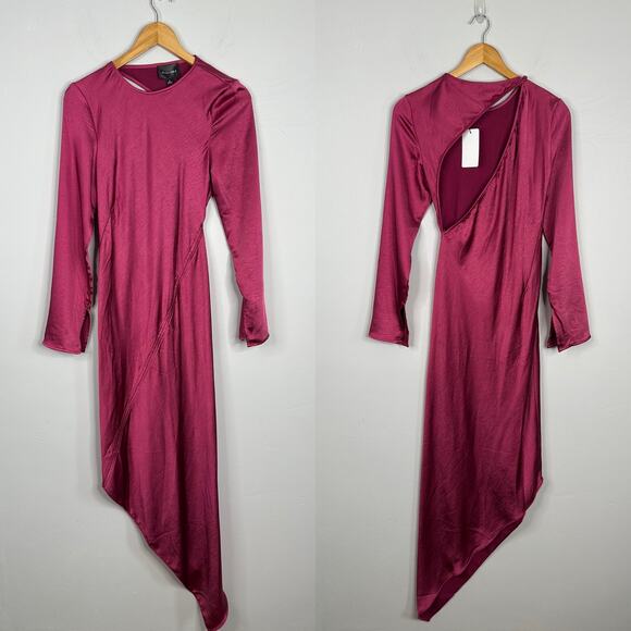 Line & Dot Simone Dress in Cranberry - Picture 3 of 10